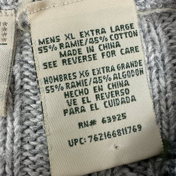 Faded Glory Men's Laundered Khakis Knit Sweater Size XL Gray - Picture 7 of 8
